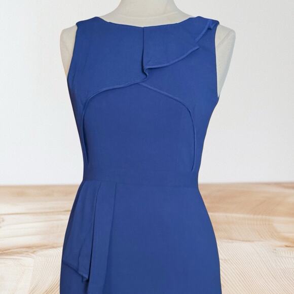 BCBG MaxAzria Sleeveless Siri Dress Sz 8 Blue Depth Bodycon Cocktail Event Party - Picture 2 of 10